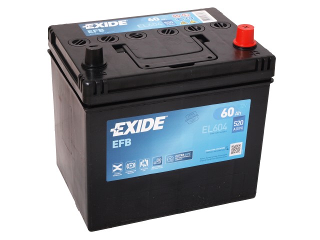 Akumulators EXIDE EFB EL604 12V 60Ah 520A(EN) 230x173x222 0/1